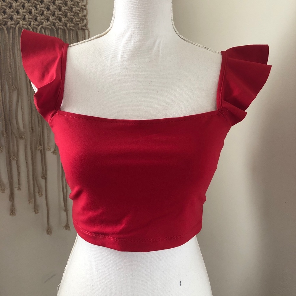 NWT Free People Intimately Red Crop Top
